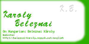 karoly beleznai business card